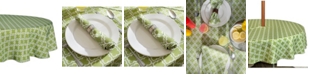 Design Imports Lattice Outdoor Tablecloth 60" Round